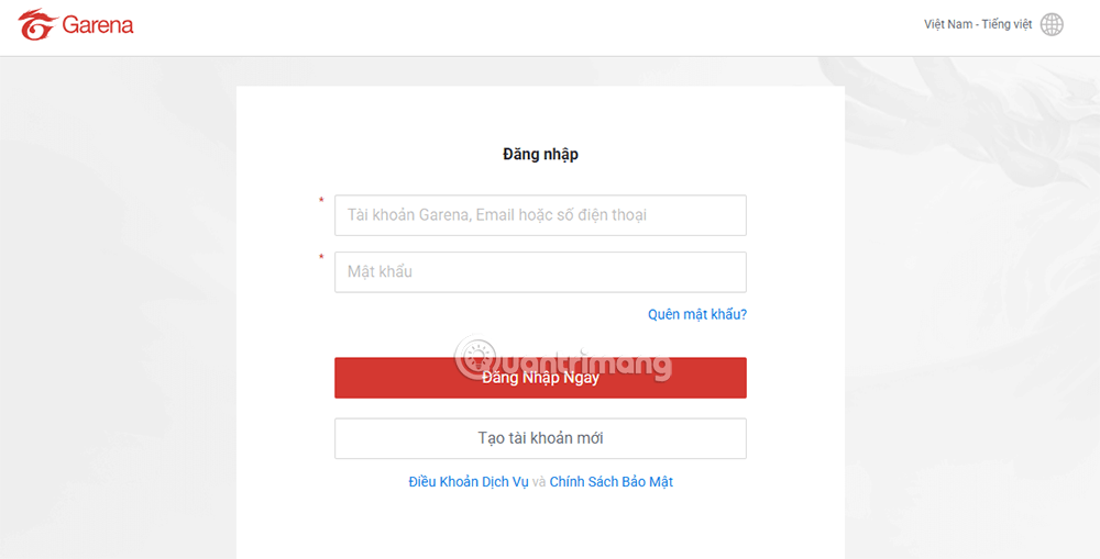 đổi mật khẩu liên quân mobile