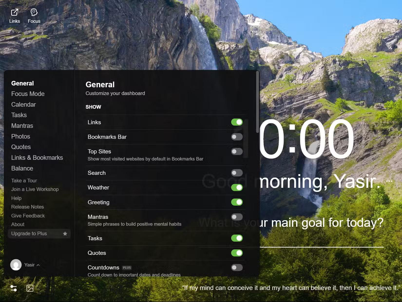 Cài đặt extension Momentum trong Chrome.