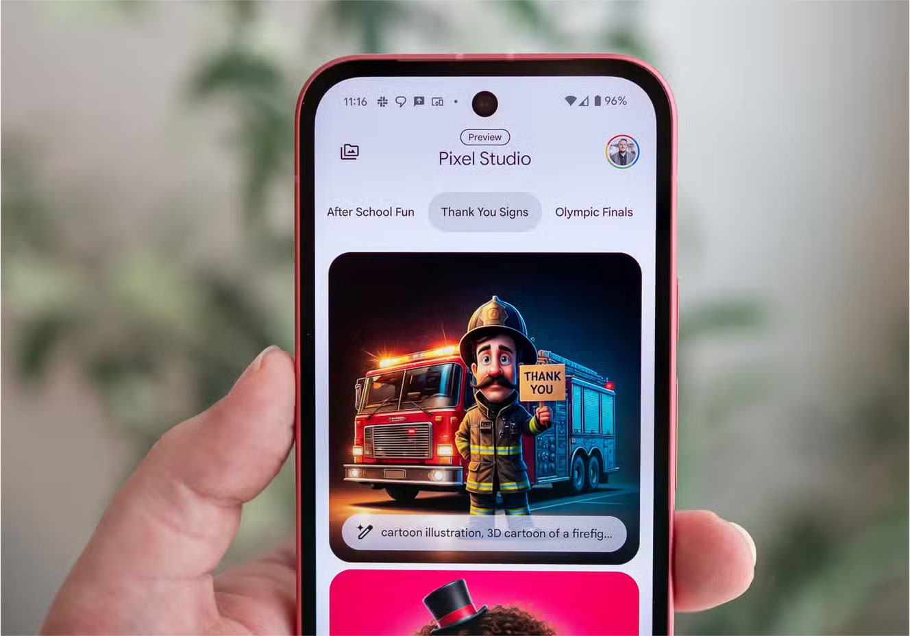 AI Pixel Studio chạy trên Google Pixel 9a