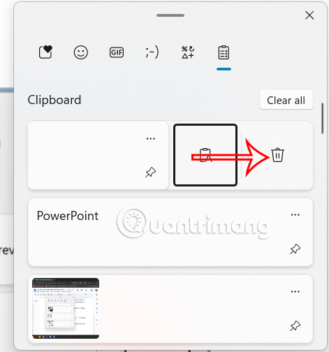 Xóa lịch sử clipboard windows 11