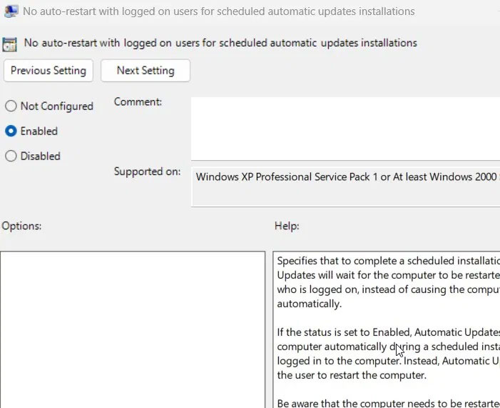 Dừng khởi động lại tự động trong các bản cập nhật bằng Local Group Policy Editor.