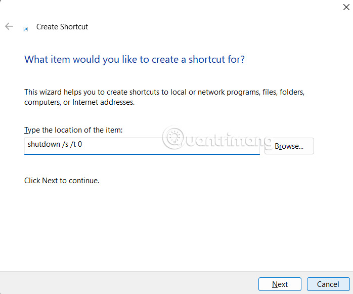 Hướng dẫn tạo phím tắt tắt máy tính Windows 11