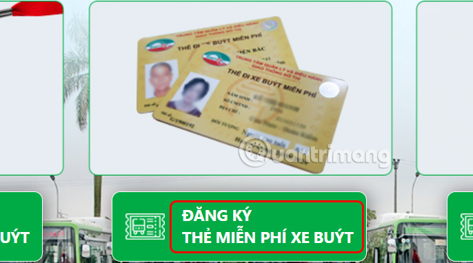 Đăng ký thẻ xe buýt online