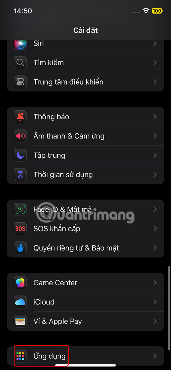 Chỉnh ứng dụng trên iPhone