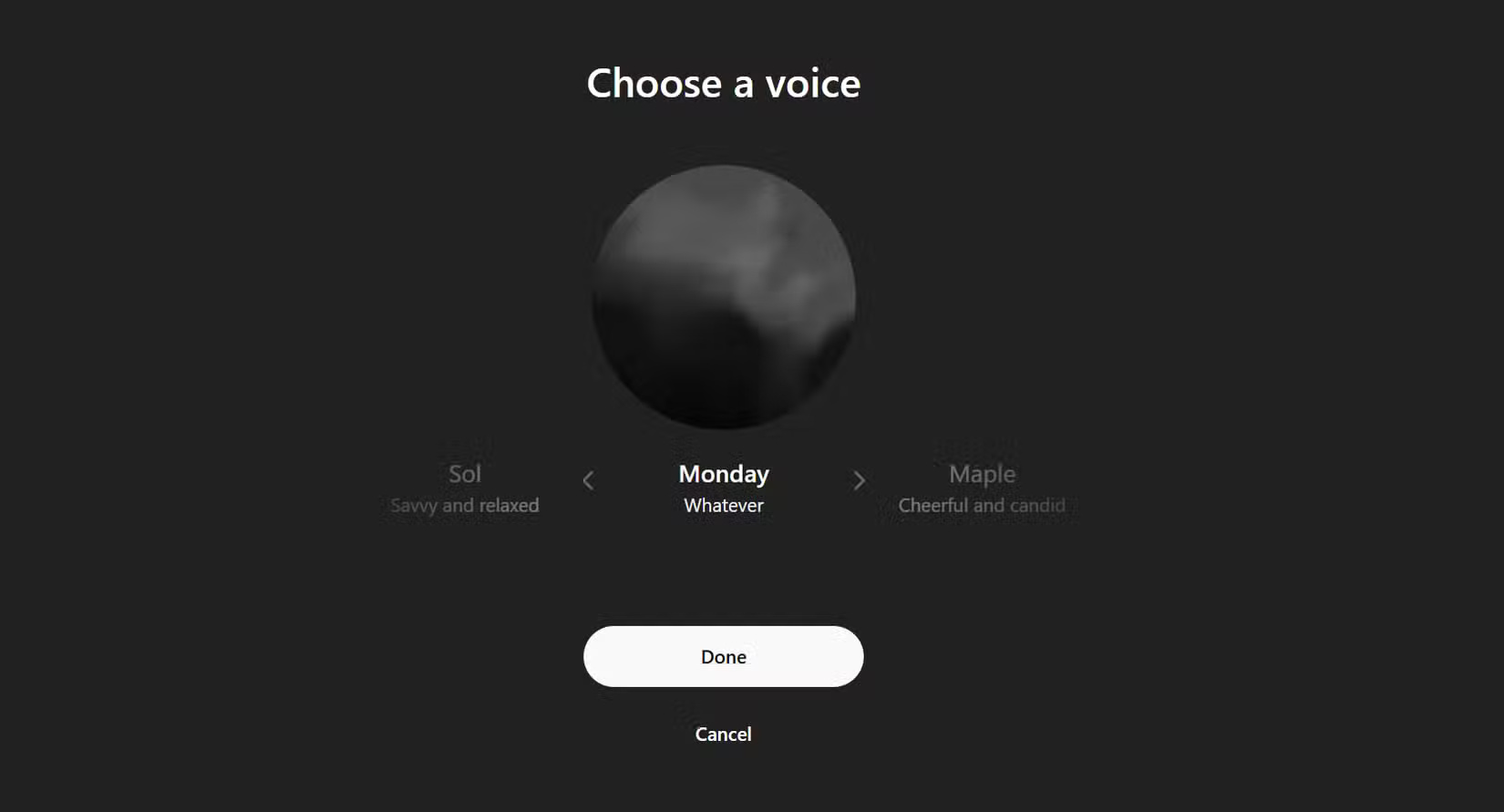 Giọng nói Monday của ChatGPT