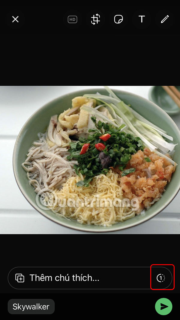 Chế độ gửi ảnh xem 1 lần WhatsApp