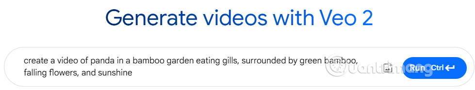 Nhập nội dung tạo video AI