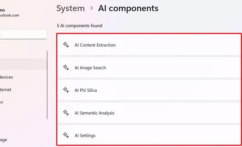 Mô hình AI dùng trong Windows 11