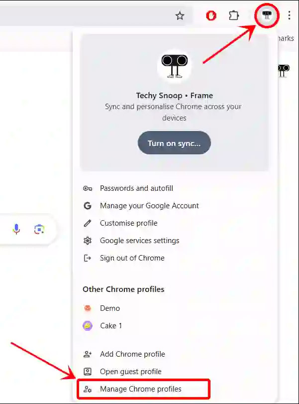 Tắt chọn profile Chrome từ giao diện quản lý hồ sơ