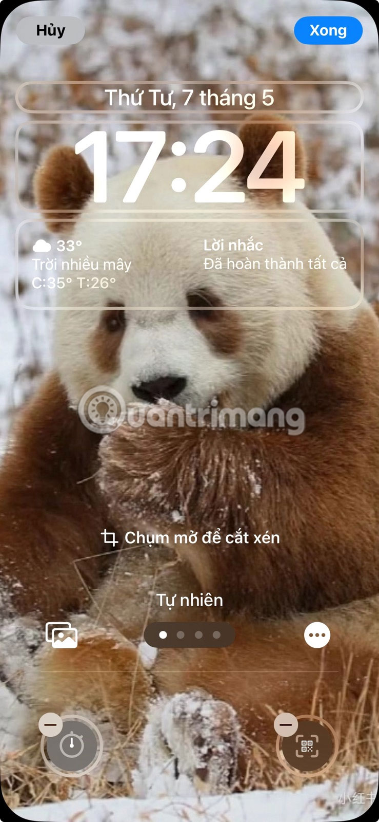 Màn hình khóa iPhone có shortcut mới.