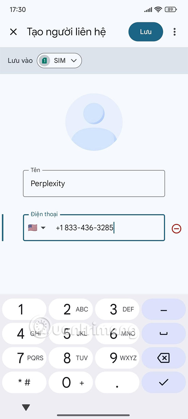 Thêm số điện thoại Perplexity AI