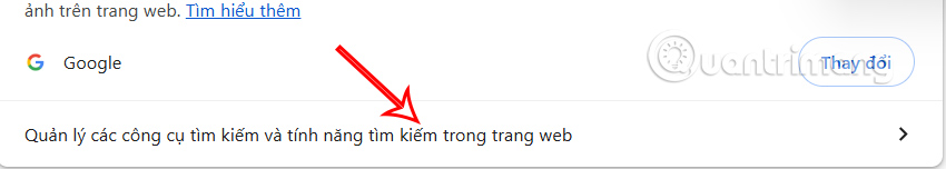 Quản lý các công cụ tìm kiếm Chrome
