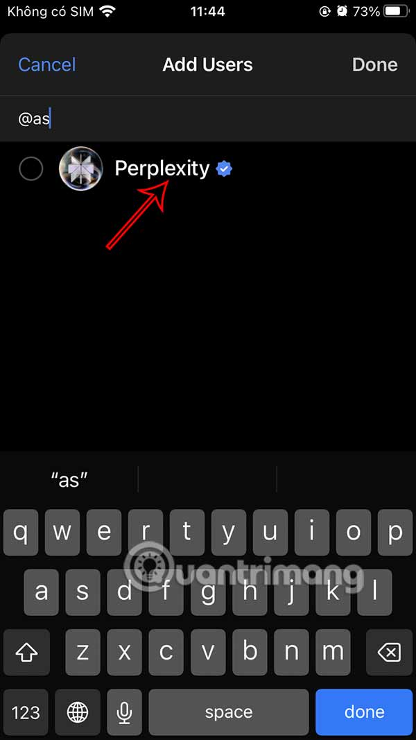 Tìm Perplexity Telegram