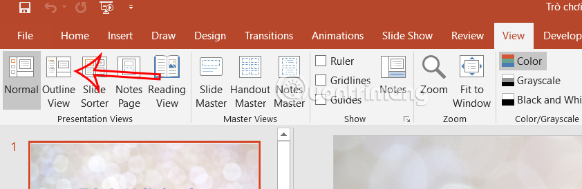 Outline View PowerPoint
