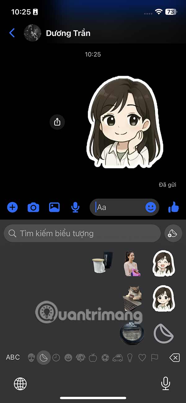 Gửi sticker trên ChatGPT
