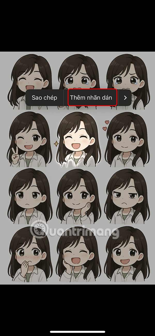 Lưu lại thành sticker