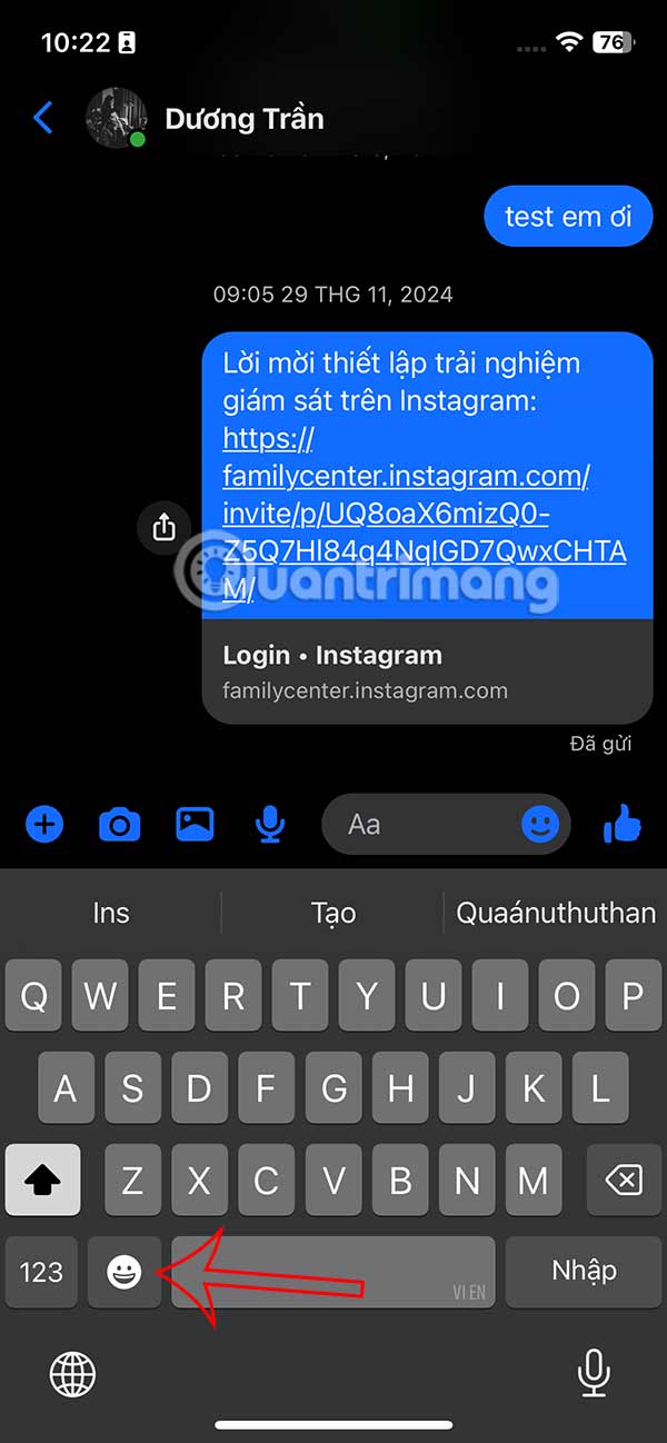 Bàn phím nhắn tin trên ChatGPT