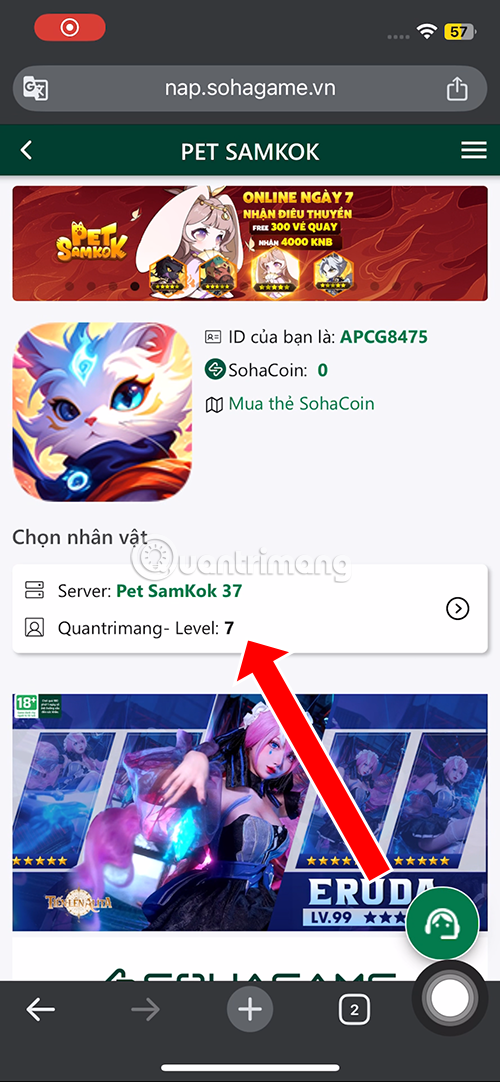 code pet samkok