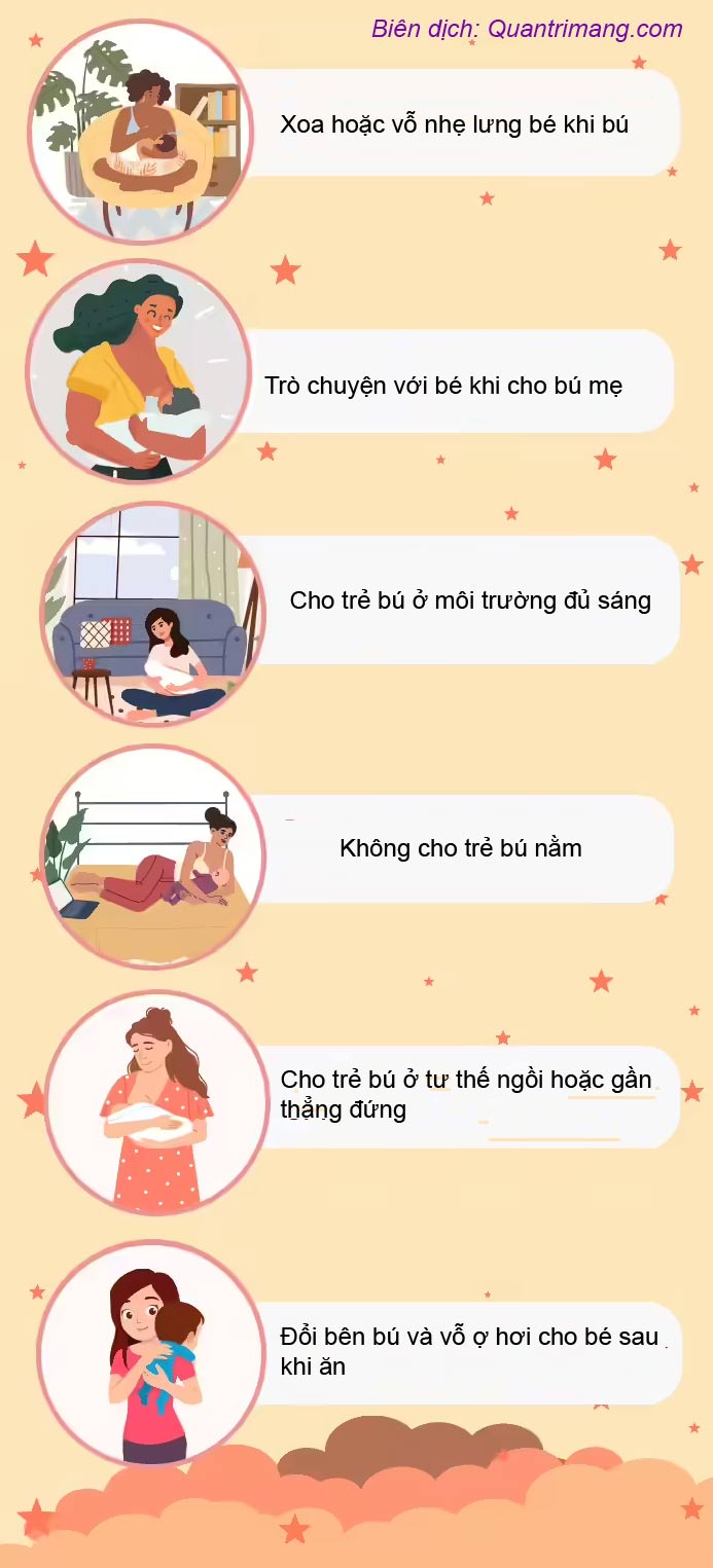 Cách cho trẻ bú không bị buồn ngủ