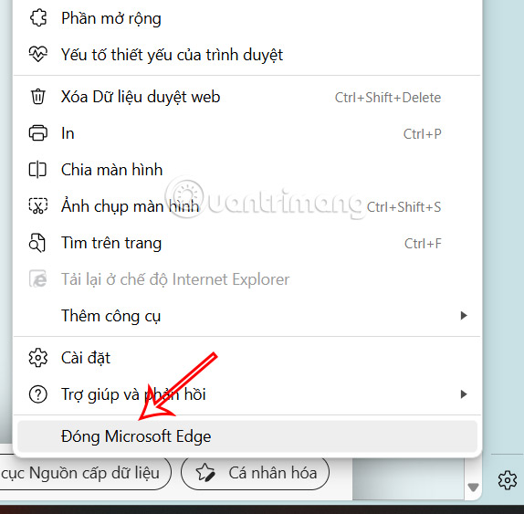 Tắt trình duyệt Microsoft Edge hoàn toàn