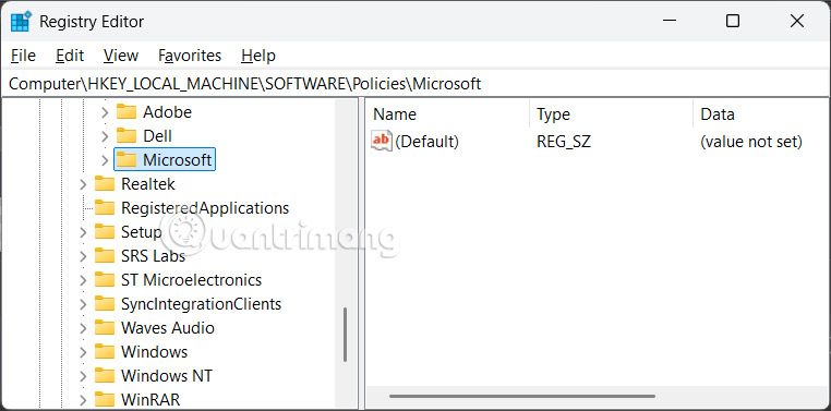 Truy cập Registry Editor