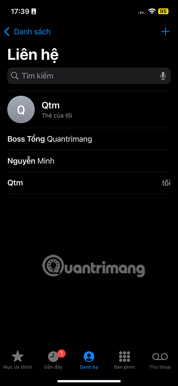 Danh bạ iPhone