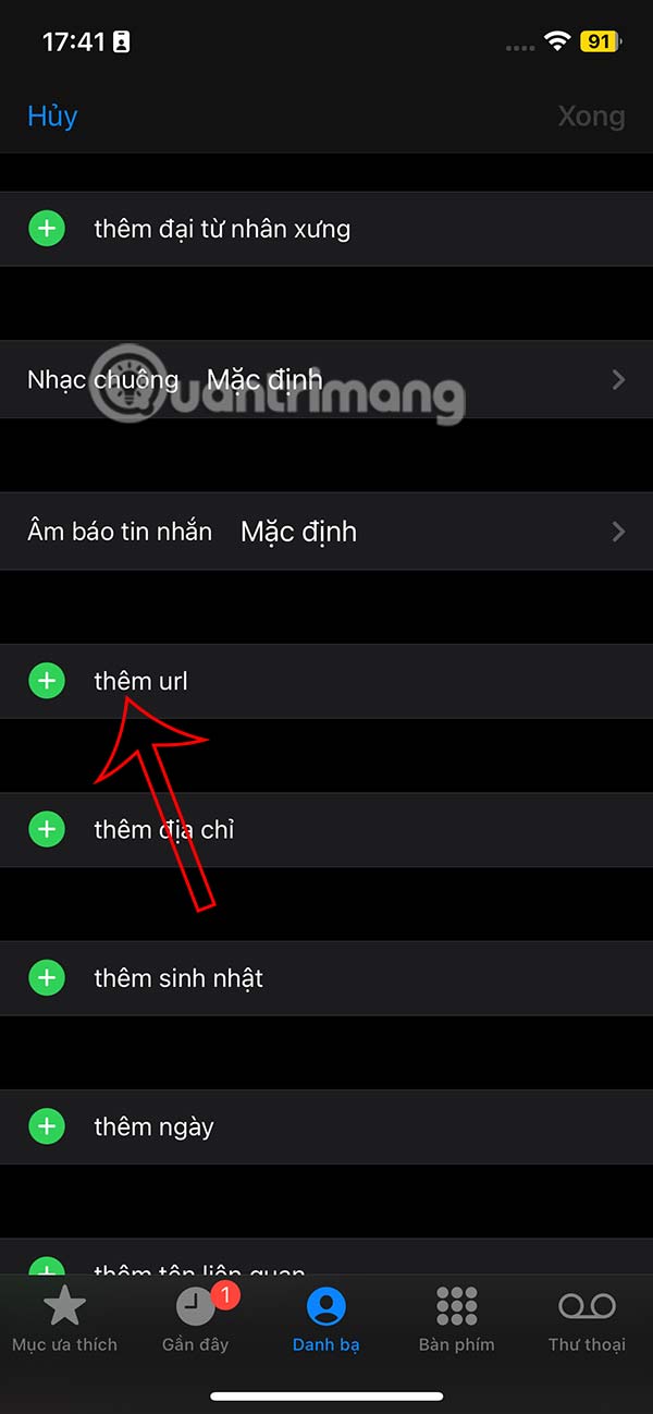 Thêm URL