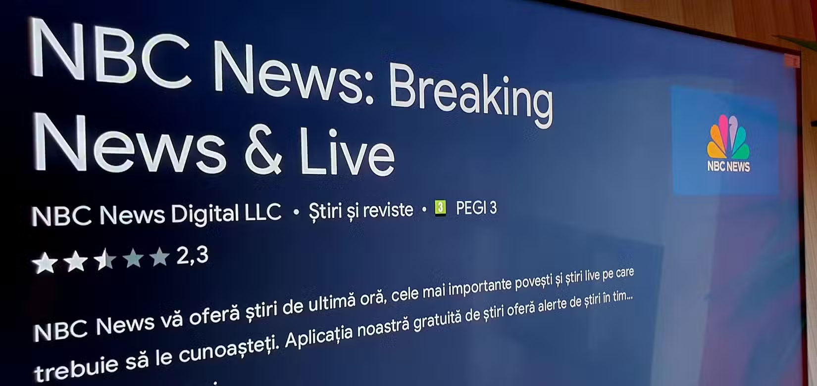 Ứng dụng NBC trên màn hình Smart TV