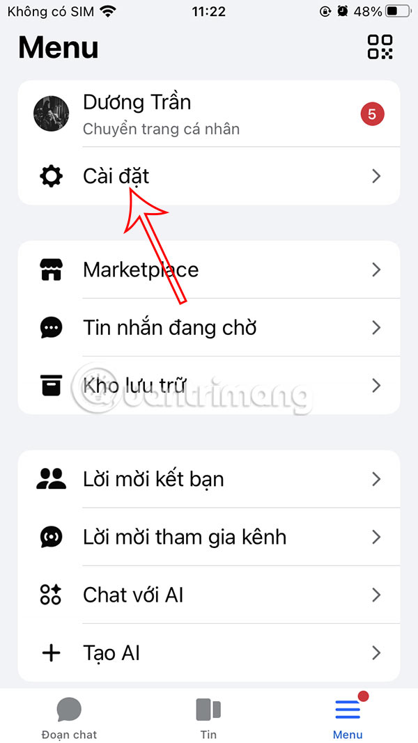 Cài đặt Messenger