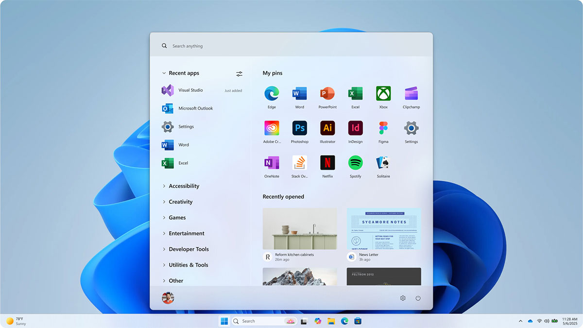 windows 11 sap co menu start moi1*377241
