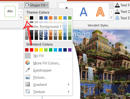 Chỉnh hình bầu dục trong slide PowerPoint