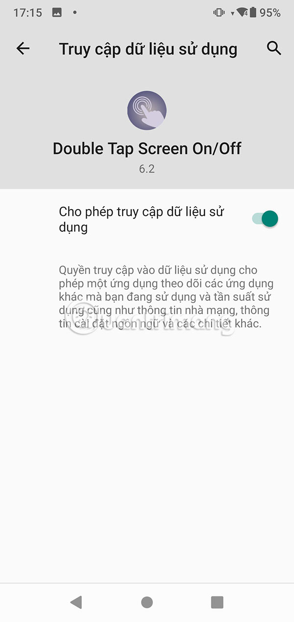 Truy cập dữ liệu từ Double Tap Screen On/Off