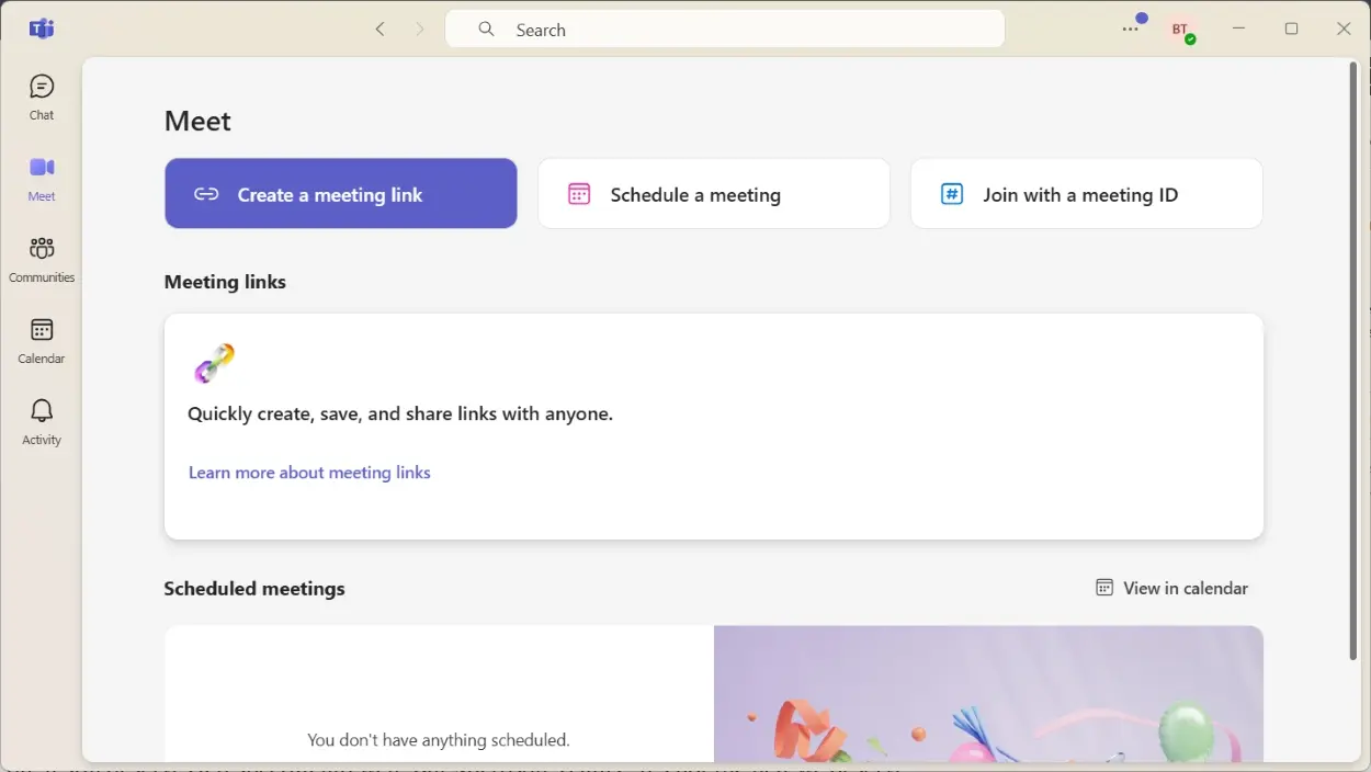Bố cục cuộc gọi video của Microsoft Teams