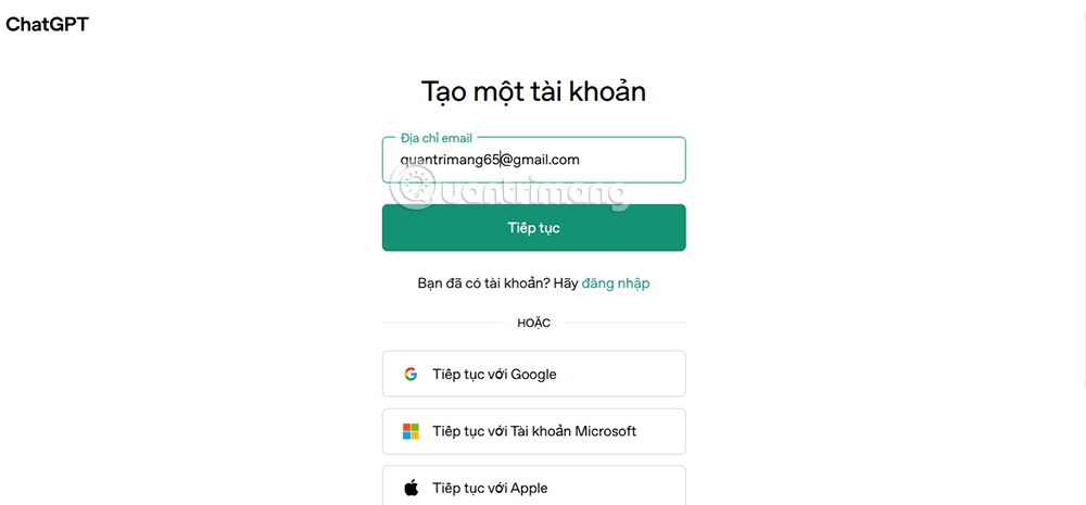 tao tai khoan chatgpt
