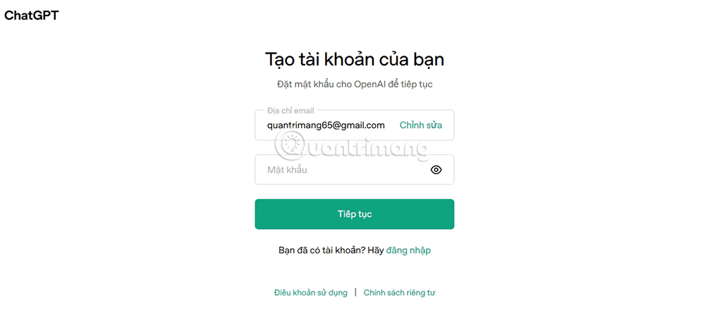 tao tai khoan chatgpt