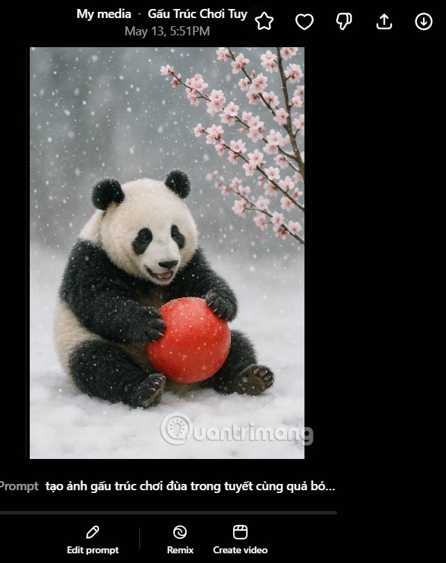 Tải ảnh tạo trên Sora