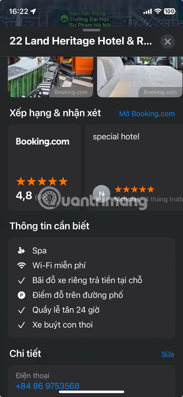 Xem ghi chú cho vị trí đã lưu trong Apple Maps.