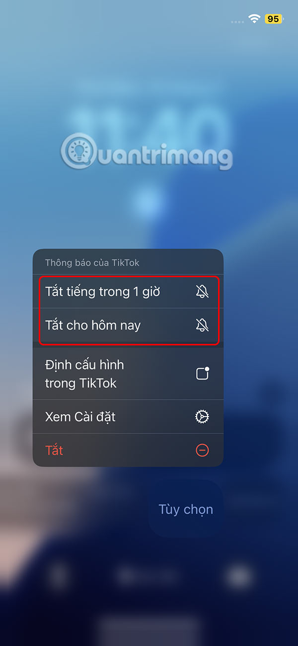 Tùy chọn tắt thông báo ứng dụng từ màn hình khóa iPhone