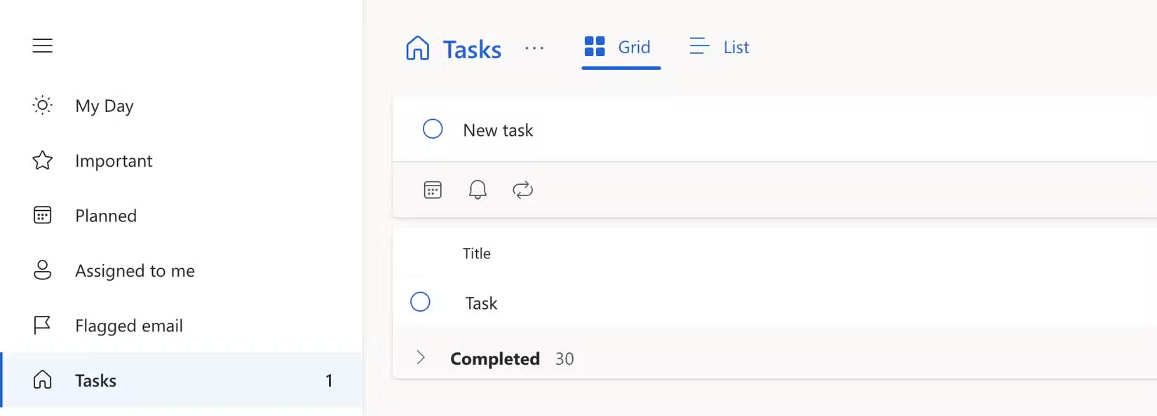 Tạo tác vụ trong Microsoft To Do