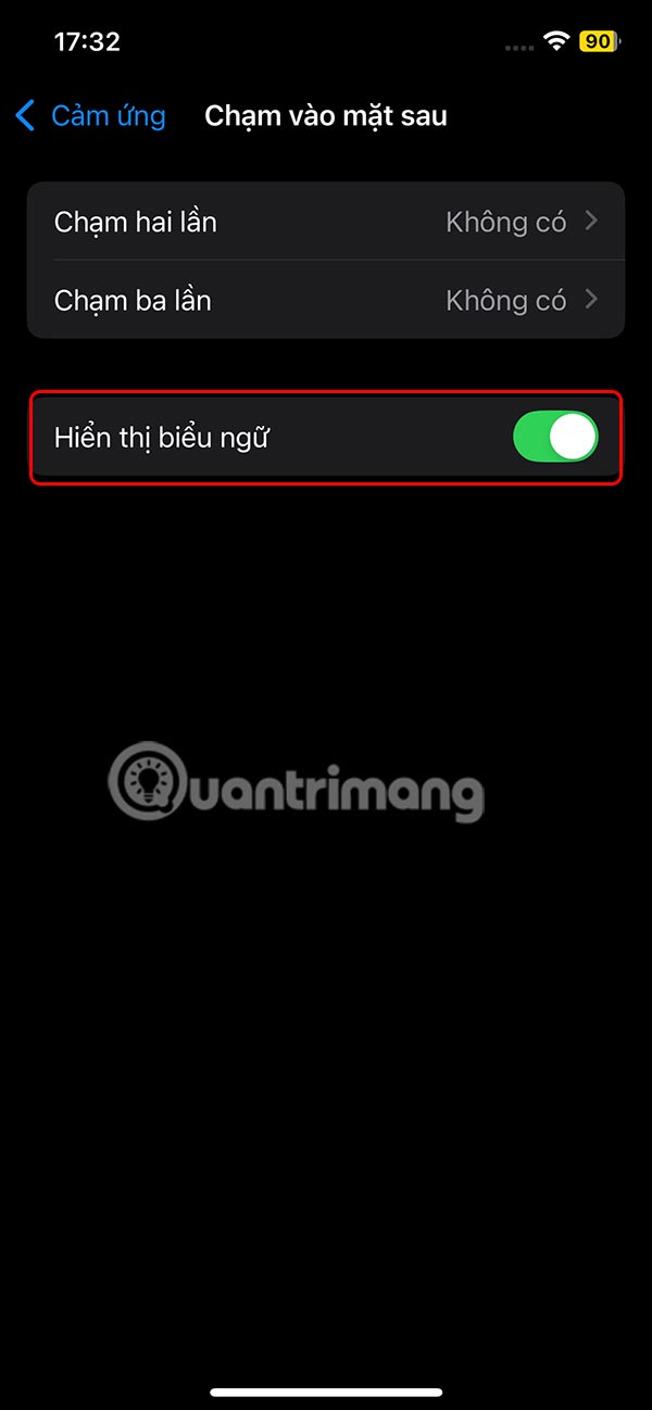 Thông báo chạm mặt sau iPhone