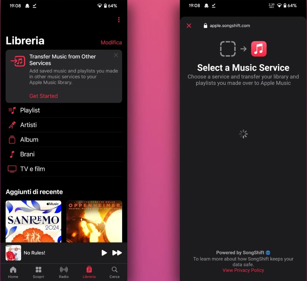 Chuyển nhạc từ Spotify sang Apple Music