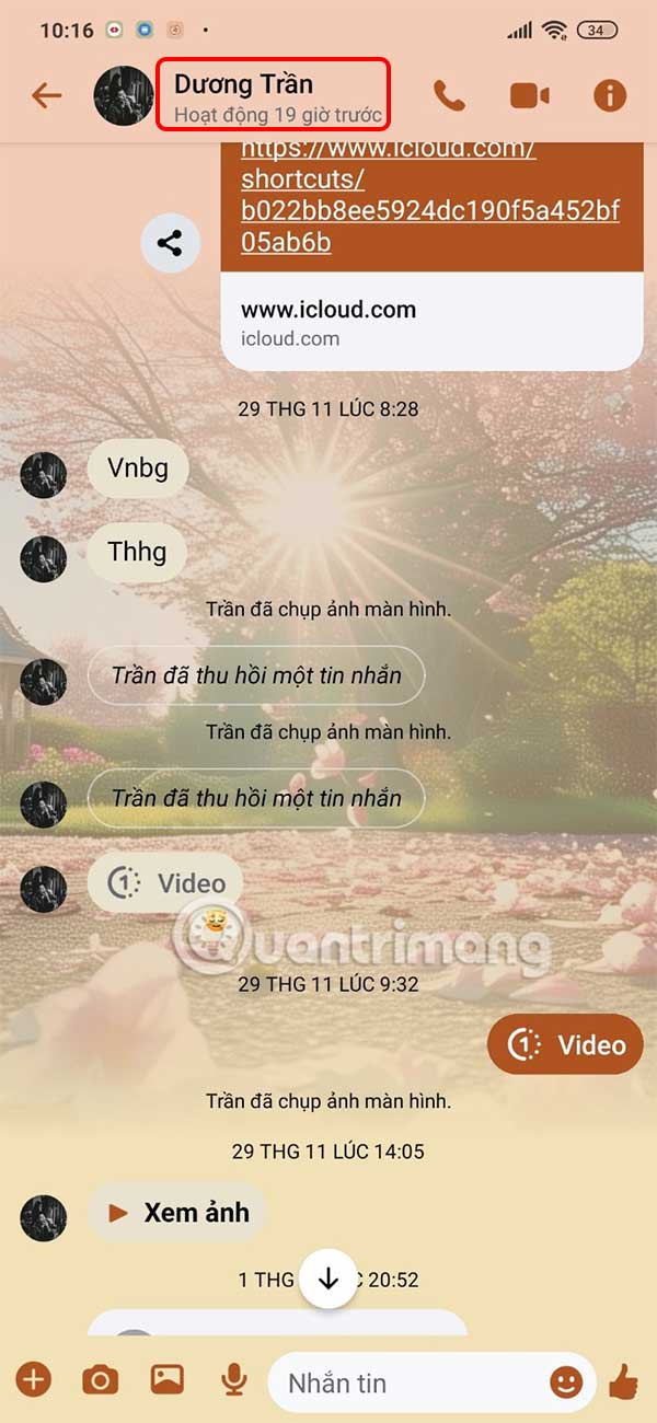 Nhắn tin trên Messenger