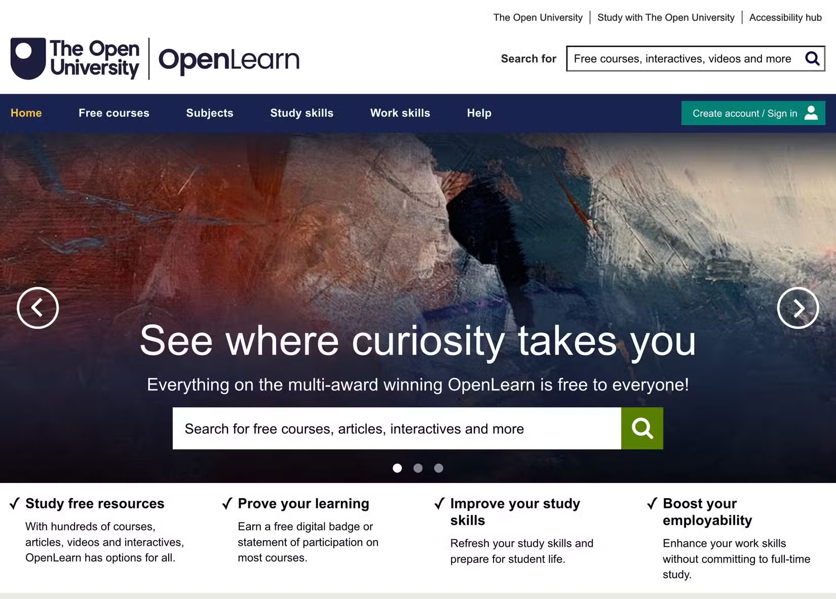 Trang web học miễn phí OpenLearn của Open University