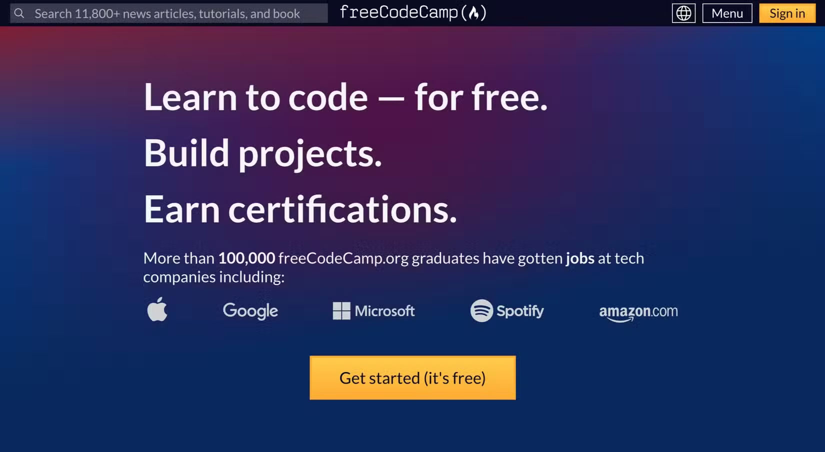 Trang web freeCodeCamp dạy lập trình