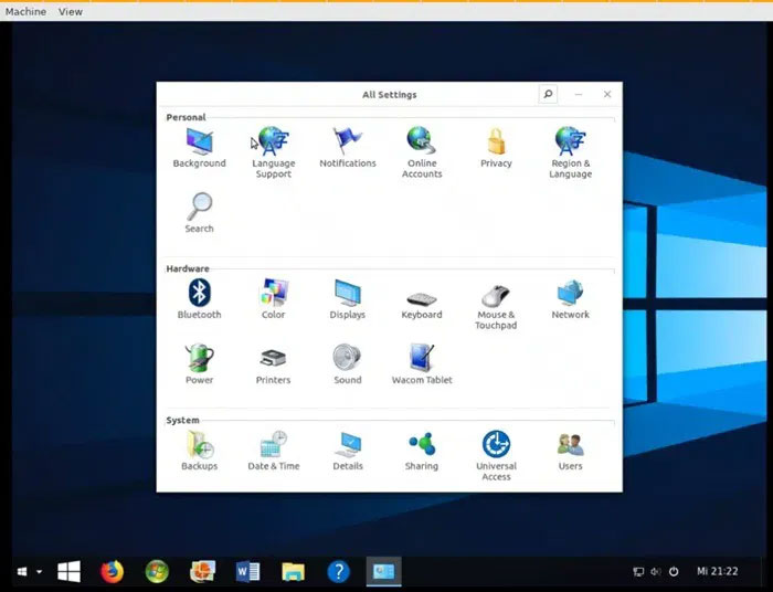 Trình giả lập OnWorks cho Windows 10 có tên là "Lite".