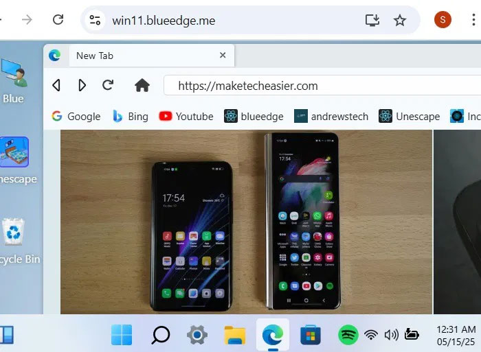 Win11React của Blue Edge cung cấp giao diện gần giống nhất với Windows 11.