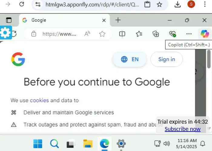 AppOnFly VPS chạy tính năng Edge Copilot Suggestions cho các phiên bản Windows 11 mới nhất.