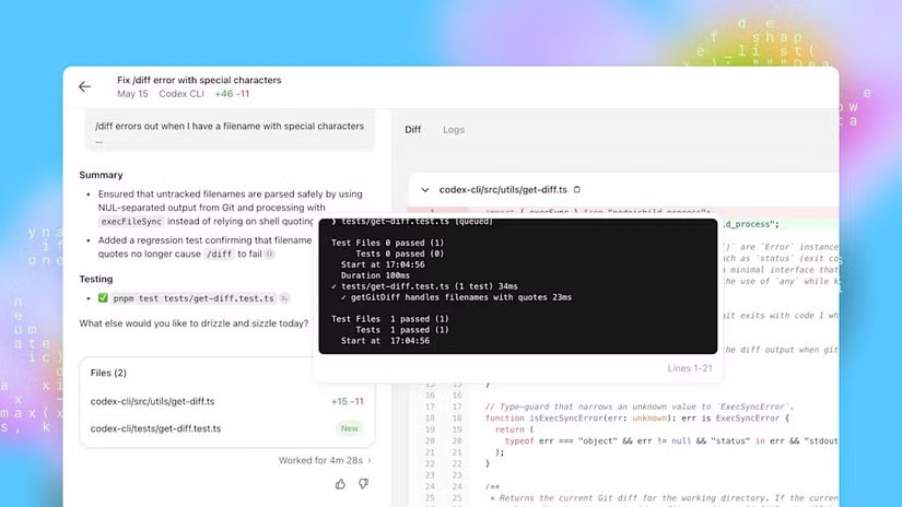 ChatGPT Codex đang chạy thử nghiệm trên codeOpenAI