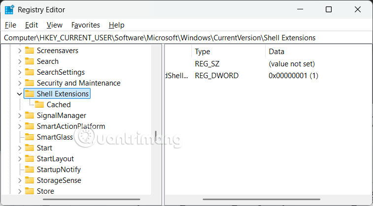 Truy cập đường dẫn trong Registryt Editor