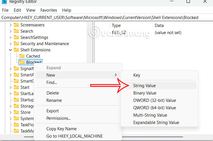 Chỉnh giá trị của khóa